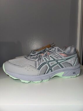 Asics Women's Light Gray and Mint GEL Running Shoe